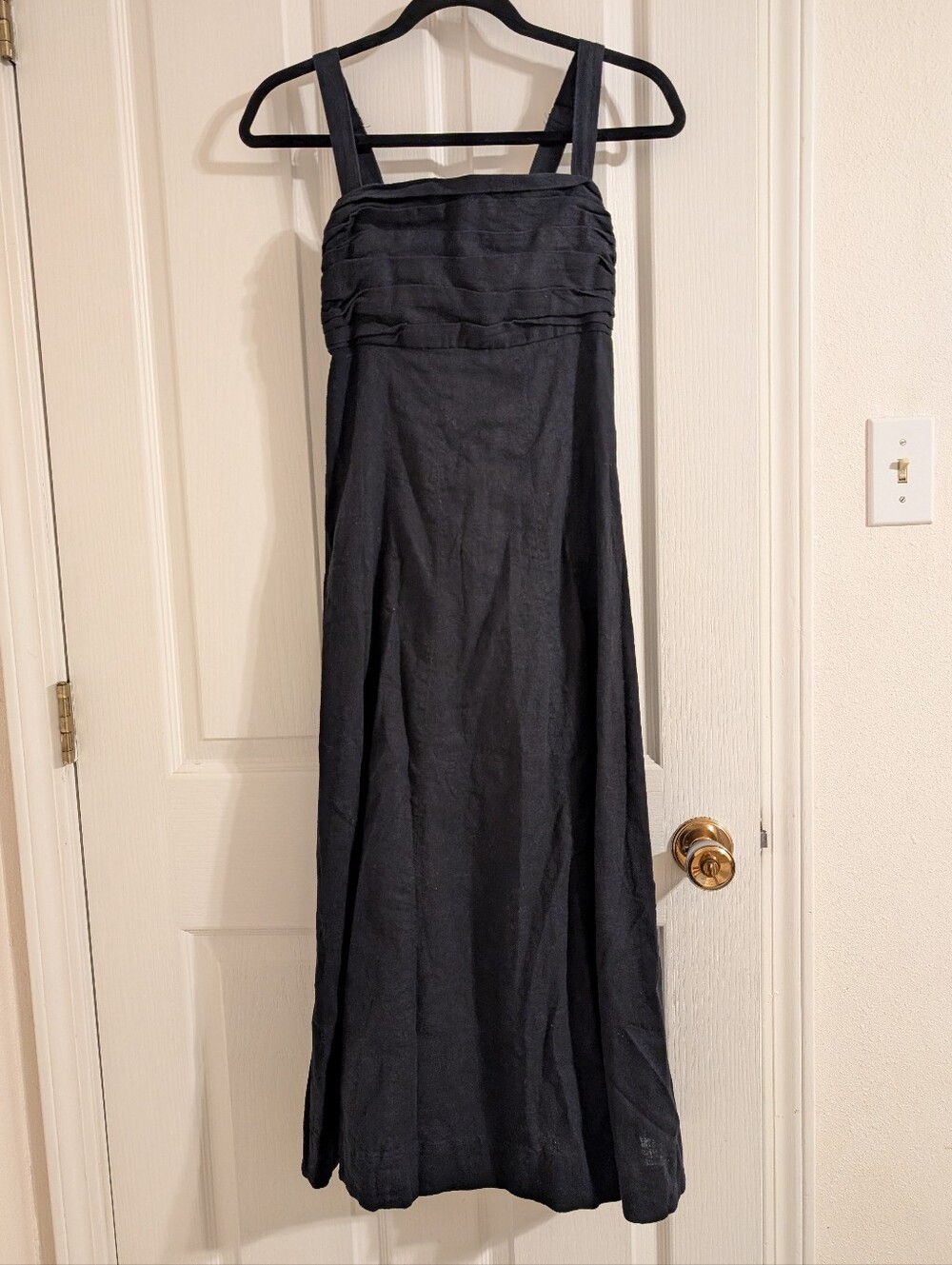 Abercrombie & Fitch Linen Cotton Emerson Midi Dress